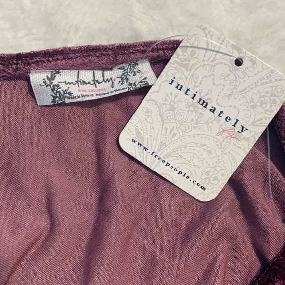 NWT Free People Velvet Tunic Large Fig Jam Intimately Free Pple All Night Cami - Picture 12 of 16